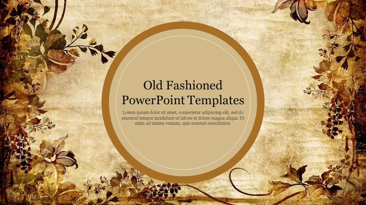 old template for powerpoint presentation